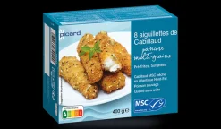 8 aiguillettes cabillaud MSC panure multi-grains