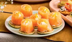 8 bouchées apéritives au saumon