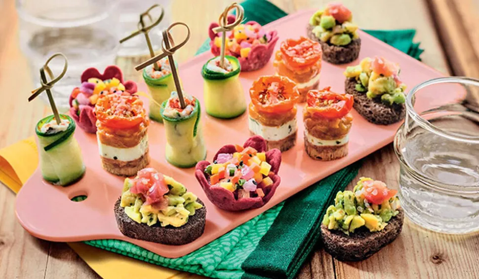 16 bouchées apéritives aux légumes