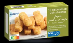 12 bâtonnets de colin d'Alaska chips MSC