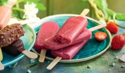5 bâtonnets fraise-pastèque, sorbet plein fruit
