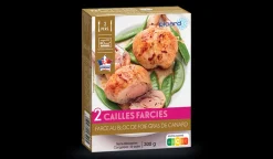 2 cailles farcies au bloc de foie gras de canard