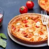 2 clafoutis tomates, fromages de chèvre et brebis