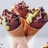 6 cônes chocolat-pistache