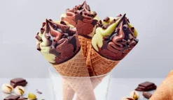 6 cônes chocolat-pistache