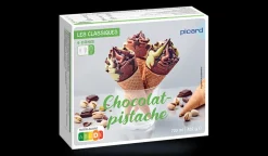6 cônes chocolat-pistache