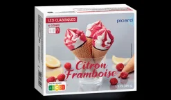 6 cônes citron-framboise