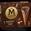 4 cônes Magnum noisette