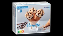 6 cônes vanille