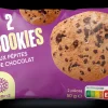 2 cookies aux pépites de chocolat