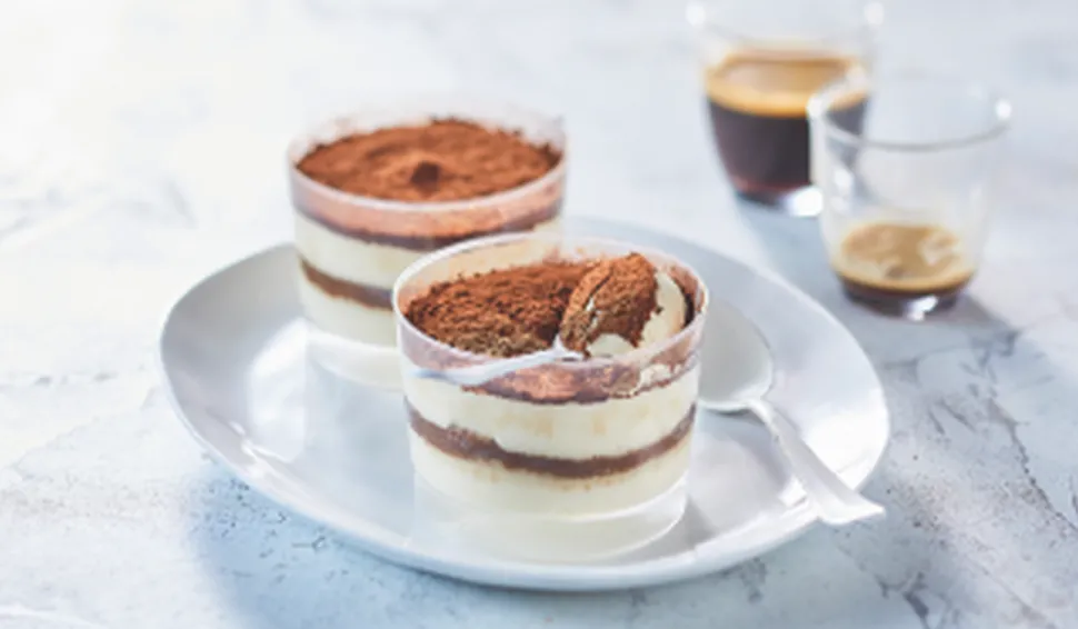 2 coupes pâtissières tiramisù