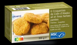 6 croquettes de colin d'Alaska panées MSC