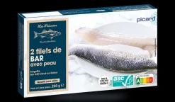 2 filets de bar avec peau ASC, élevé en Grèce