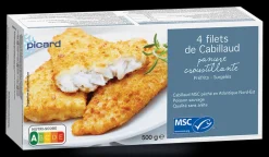4 filets de cabillaud MSC, panure croustillante