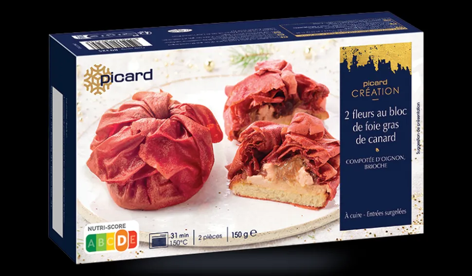 2 fleurs au bloc de foie gras de canard
