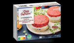 2 fondants tomate-fromage de chèvre-courgette