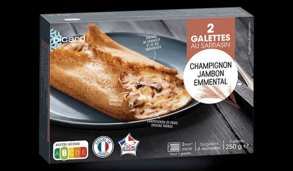 2 galettes jambon-champignon-emmental