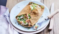 2 galettes saumon - fondue de poireaux