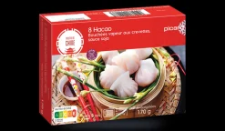 8 hacao, bouchées aux crevettes avec sauce soja