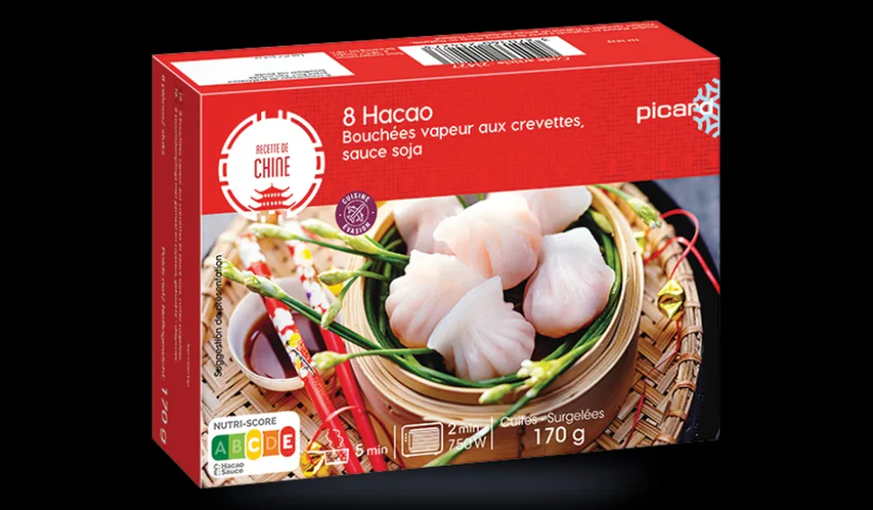 8 hacao, bouchées aux crevettes avec sauce soja