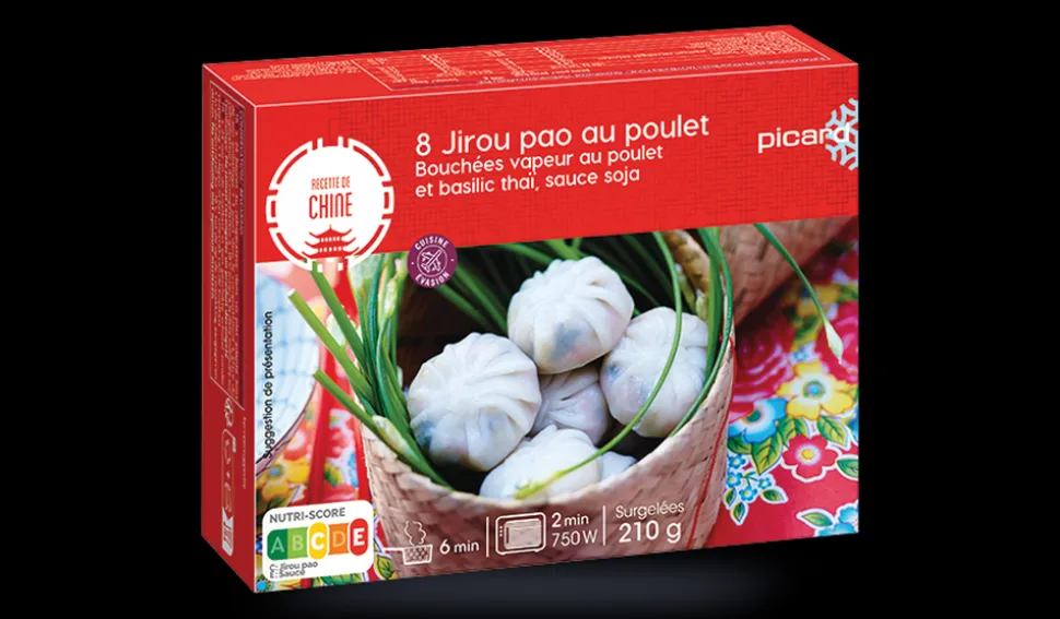 8 jirou pao au poulet, bouchées vapeur au poulet