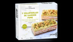2 millefeuilles de saumon fumé