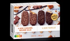 8 mini-bâtonnets vanille et caramel