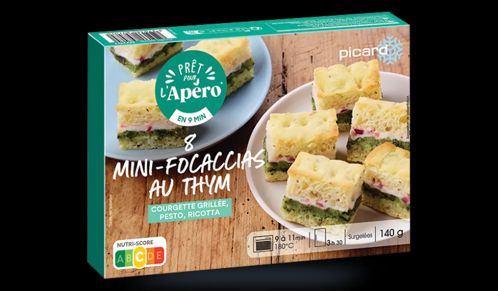 8 mini-focaccias au thym