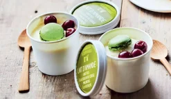 2 mini-pots crème glacée Lait d'amande, griottes