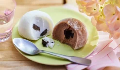 2 mochis glacés cacao coeur coulant / cookie