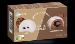 2 mochis glacés cacao coeur coulant / cookie