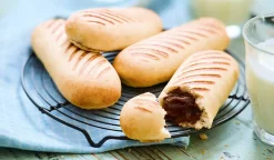4 panini fourrés à la pâte à tartiner