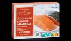 2 pavés de saumon atlantique avec peau ASC