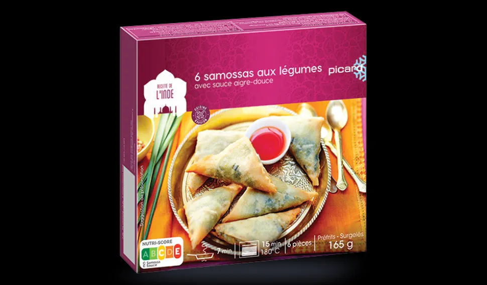 6 samossas aux légumes avec sauce aigre-douce