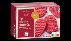 10 steaks hachés, 15% M.G maximum