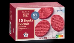 10 steaks hachés, 5% M.G maximum