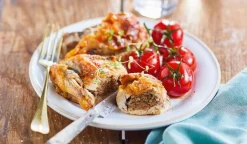 2 suprêmes de pintade, farcis girolles et porto