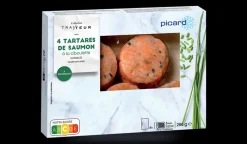 4 tartares de saumon à la ciboulette