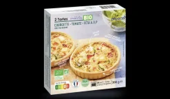 2 tartes bio courgette tomate féta AOP