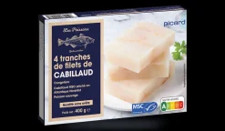 4 tranches de filets de cabillaud MSC, sans arête