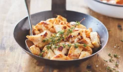 Aiguillettes de poulet rôties et coupées