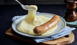 Aligot de l'Aveyron et saucisse de Toulouse