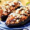 Aubergine farcie à la grecque