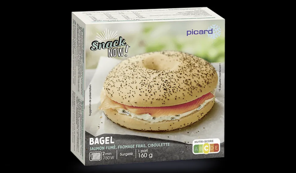 Bagel saumon fumé, fromage frais, ciboulette