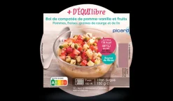 Bol de compotée pomme-vanille et fruits