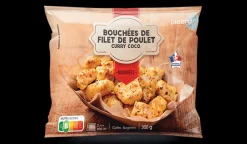 Bouchées de filet de poulet curry coco