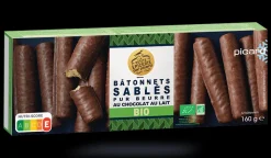 Bâtonnets sablés au chocolat au lait bio