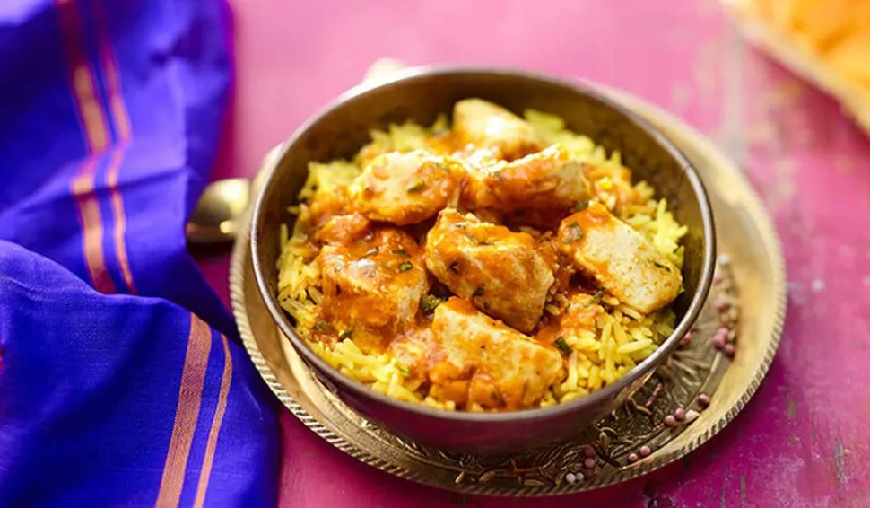 Butter chicken et riz pilaf