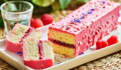 Cake vanille framboise façon rocher