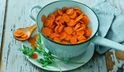 Carottes en rondelles sans résidu de pesticides